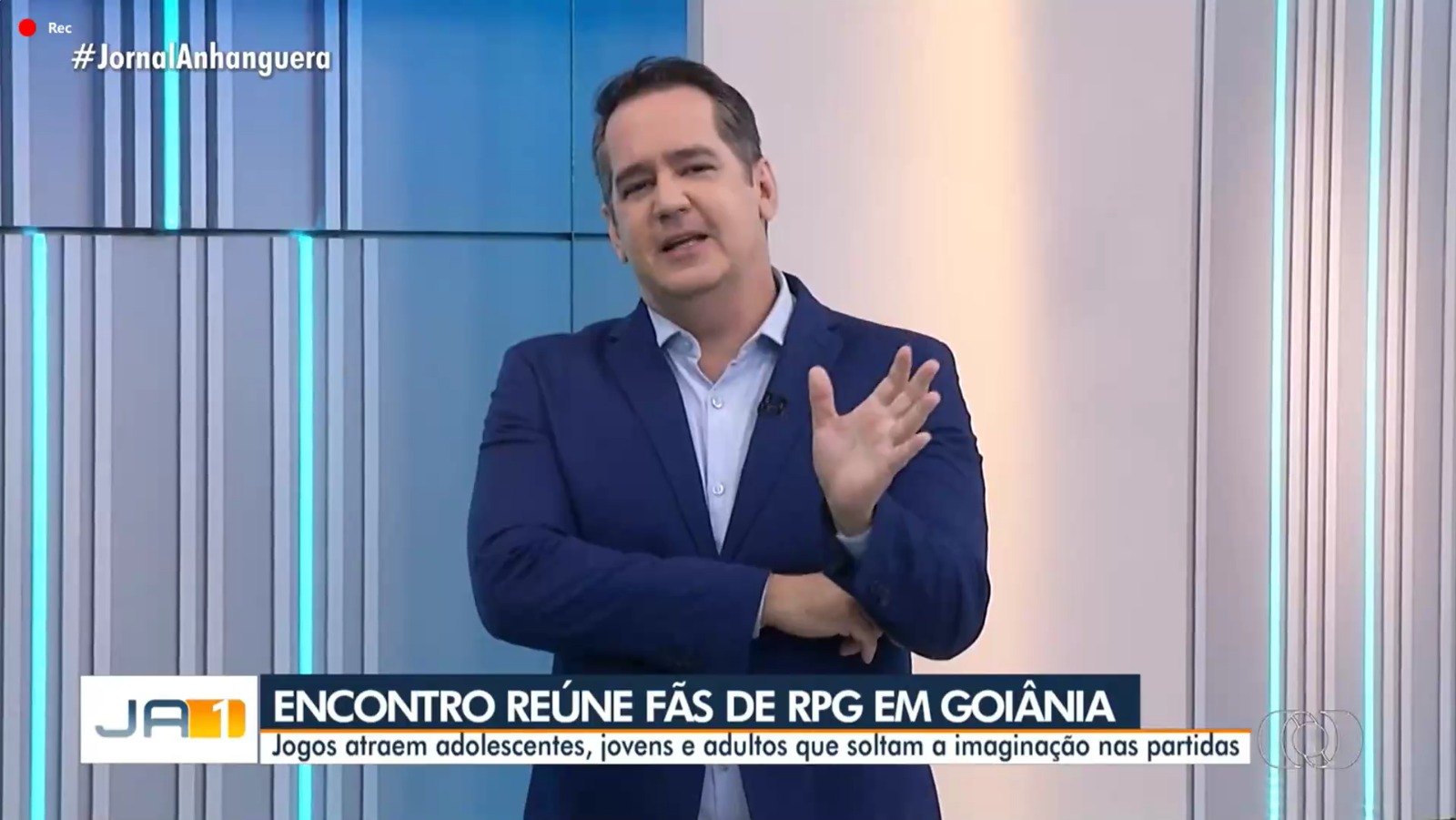 TV Globo - Jornal Anhanguera -Encontro goiano de RPG reúne fãs em Goiânia 